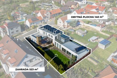 Architektonicky řešená rodinná vila 5+1 s vnitřním bazénem a zimní zahradou, Zlín